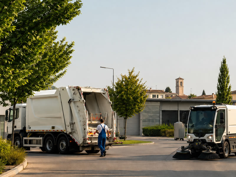 Azienda Colombo Biagio: smaltimento rifiuti a Villasanta con camion e operatore ecologico.